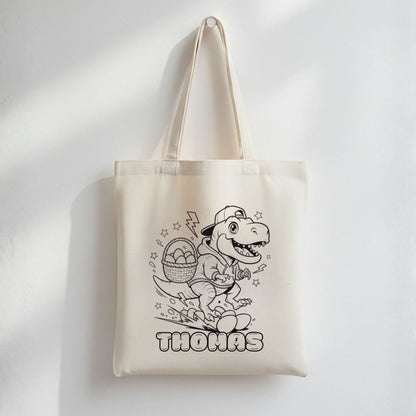 Sac de chasse aux cocos à colorier – sans marqueurs, prénom optionnel - Petite Sublime