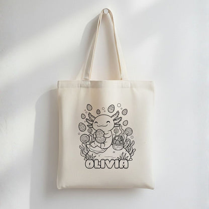 Sac de chasse aux cocos à colorier – sans marqueurs, prénom optionnel - Petite Sublime