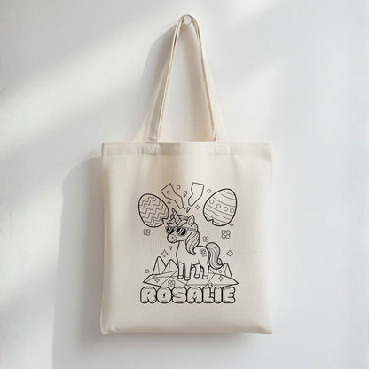 Sac de chasse aux cocos à colorier – sans marqueurs, prénom optionnel - Petite Sublime